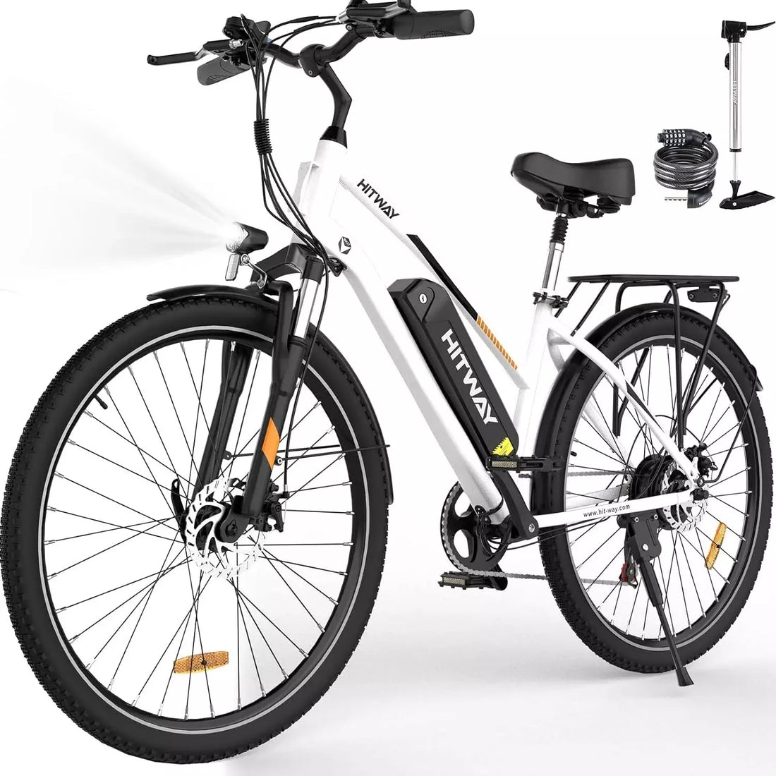 Hitway BK27 Electric Bike 28 Inch City E-Bike 250W 36V 12Ah Battery 90Km Range