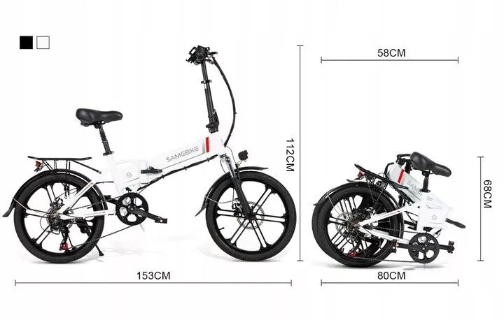 Samebike 20LVXD30 20" Electric Bike 35OW 48V 10.4AH Folding E-bike E-City BIKE