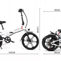 Samebike 20LVXD30 20" Electric Bike 35OW 48V 10.4AH Folding E-bike E-City BIKE