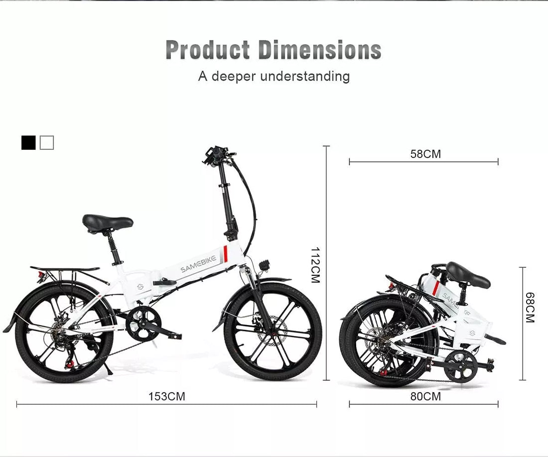 Samebike 20LVXD30 20" Electric Bike 35OW 48V 10.4AH Folding E-bike E-City BIKE