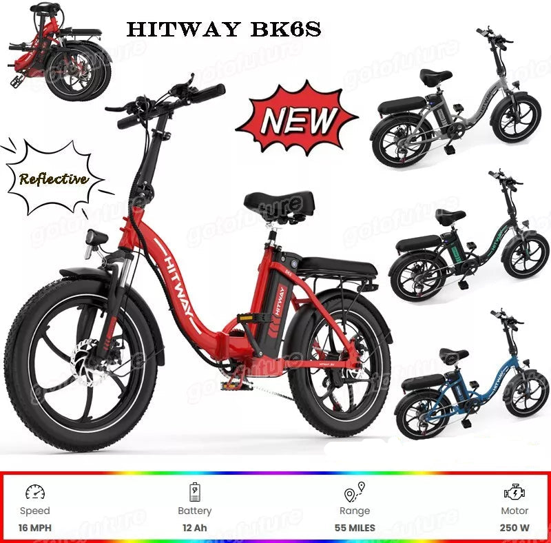 HITWAY e-bike with 250W motor and 12Ah battery