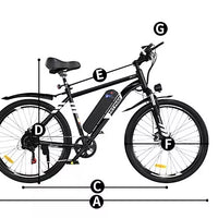 HITWAY BK15 26x2.125" Electric Bike 250W E-bike City Bicycle E-MTB 36V 12Ah 90KM