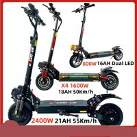 50/55Km/h 800W/1600W/2400W Electric Scooter Adult 48V 10inch Off Road Folding