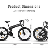 Samebike LO26-II 26" Electric Bike 90OW 48V 14AH Folding E-BIKE E-MTB LG Battery