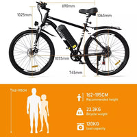 HITWAY BK15 26x2.125" Electric Bike 250W E-bike City Bicycle E-MTB 36V 12Ah 90KM