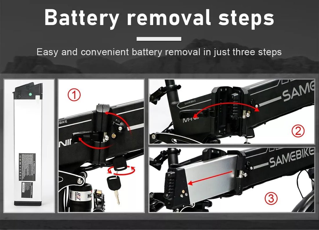 Samebike LO26-II 26" Electric Bike 90OW 48V 14AH Folding E-BIKE E-MTB LG Battery