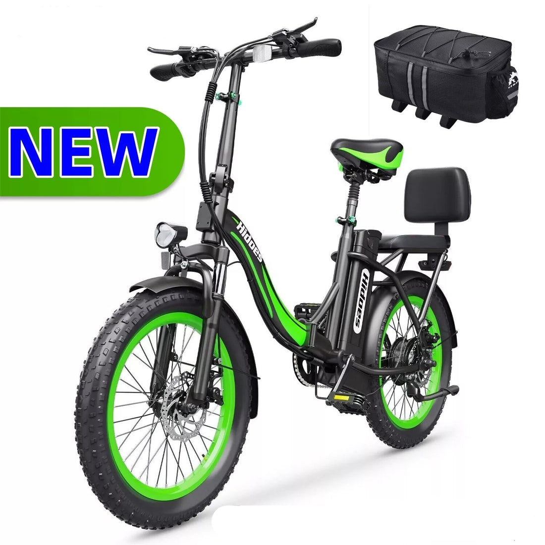 NEW Hidoes 20" Folding Electric Bike 75OW Motor 13AH Fat Tire E-Bike For Adults