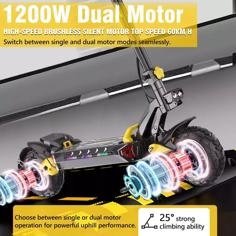 iENYRID ES60 H11in igh-Performance Electric Scooter 2400Wa Dual Motor 23Ah 48V