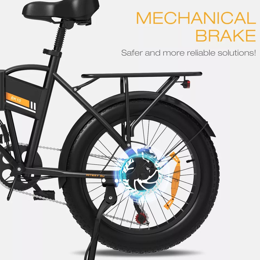 HITWAY BK10S Folding Electric Bike 48V 12Ah 500Wa 20" 4.0 Tyres E-Bike 35-90km