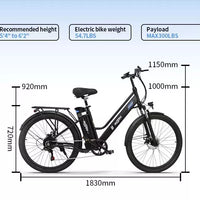 Onesport OT18-3 250W Electric Bike 36V 14.4Ah 26" E-BIKE E-City Bicy 7 Speeds UK