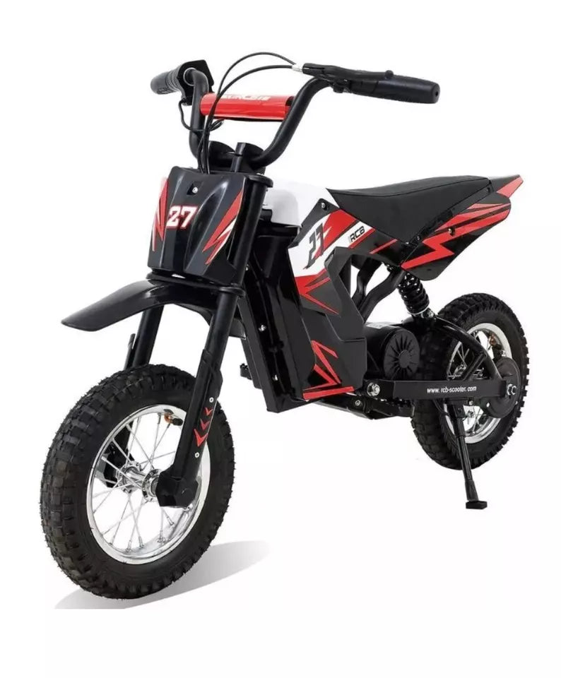 RCB R9X 12" Kid Electric Motorcycle 300W Motor 36V 15.5 mph Off-Road E-Bike