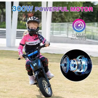 RCB R9X 12" Kid Electric Motorcycle 300W Motor 36V 15.5 mph Off-Road E-Bike