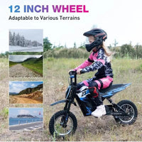 RCB R9X 12" Kid Electric Motorcycle 300W Motor 36V 15.5 mph Off-Road E-Bike