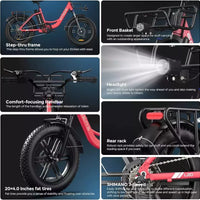 ENGWE L20 250W 20'' Electric bike Front Suspension Step-Thru E-bike 25km/h