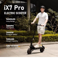 iscooter iX7pro Electric Scooter 2000W 48V 17.5AH Off-Road EScooter Adult 60km/h