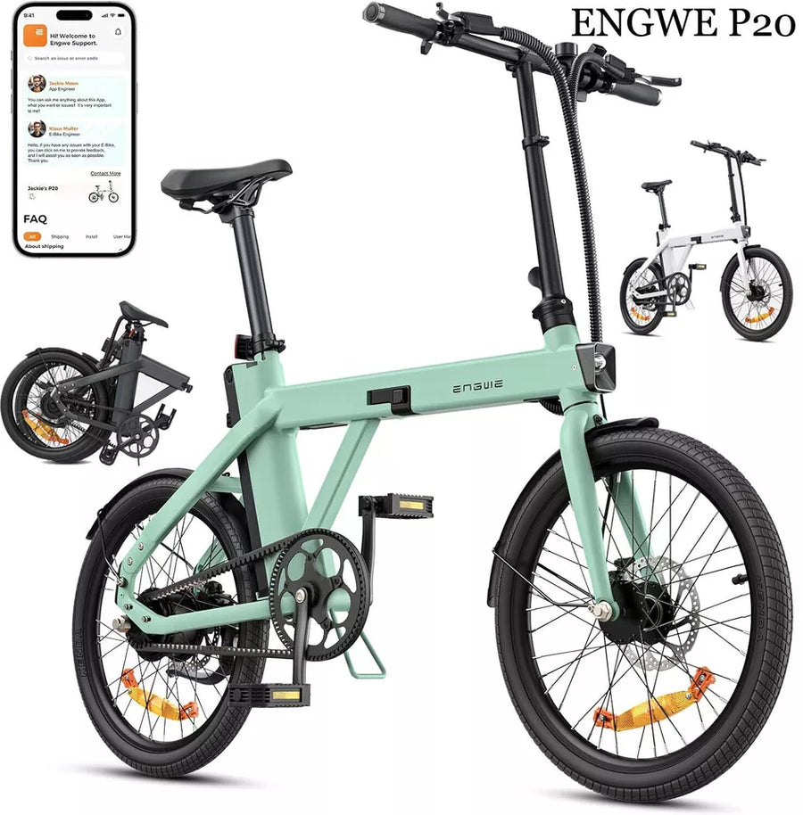 ENGWE P20 E Bike With APP-Ebike 36V 9.6Ah Up To 100km Commuter Folding Bike