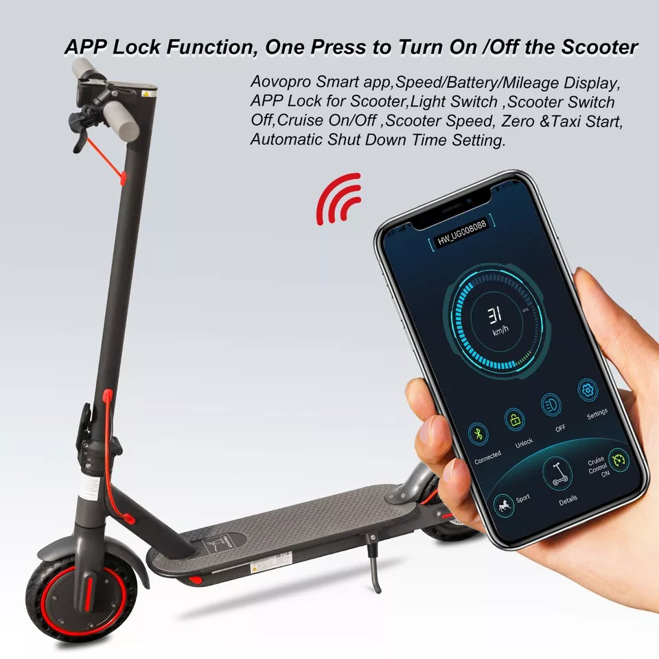 AOVOPRO 350W Electric Scooter 350W 19MPH 10.5Ah App Control E-SCOOTER