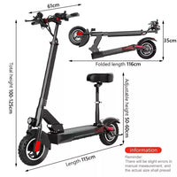 Foldable Electric Scooter for Adults 800W 48V 13AH/16AH  E-Scooter with Seat Foldable