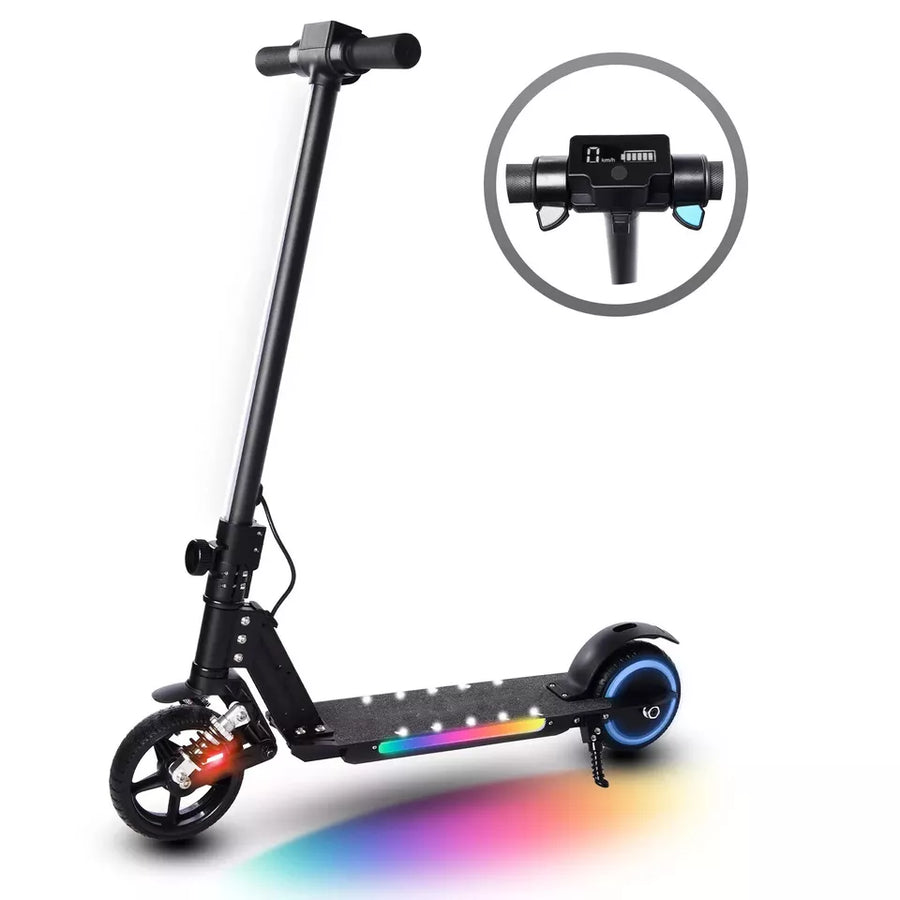 Electric Scooters For Kids Ages 8-16 UK E-Scooter Black 14km/h LED Display Light