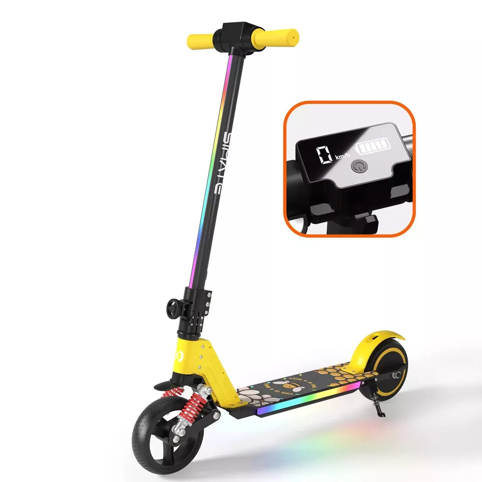 Electric Scooters For Kids Ages 8-16 UK E-Scooter Black 14km/h LED Display Light