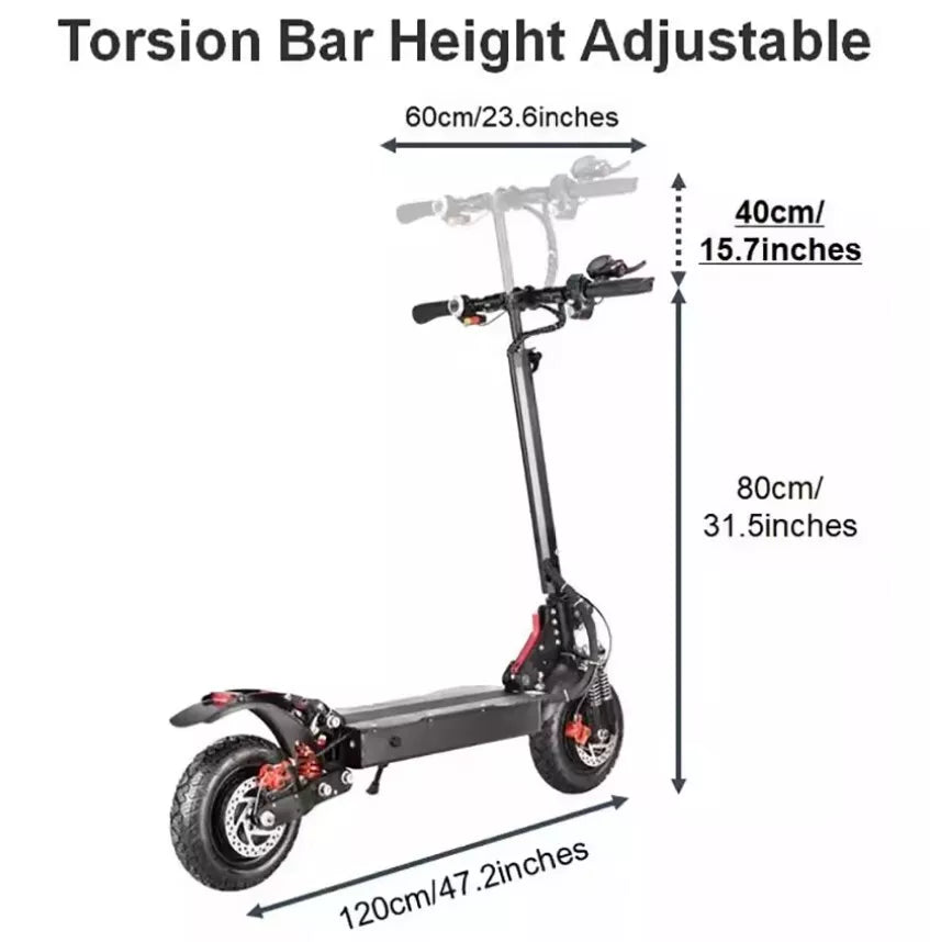 50/55Km/h 800W/1600W/2400W Electric Scooter Adult 48V 10inch Off Road Folding