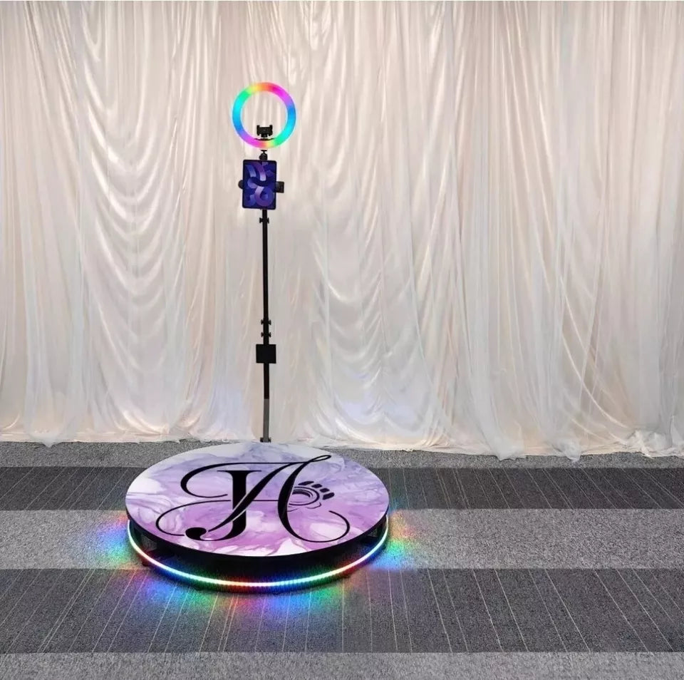 360 Video 360 Photo Booth Automatic Adjustable, Metal 68cm-115cm Customised Logo