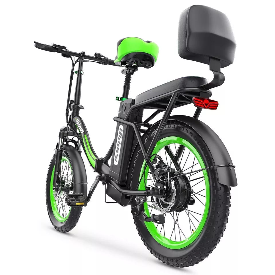 NEW Hidoes 20" Folding Electric Bike 75OW Motor 13AH Fat Tire E-Bike For Adults